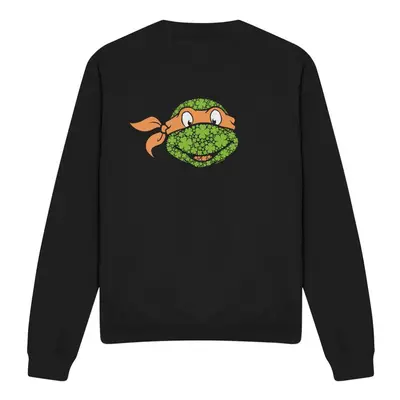 (XXL, Black) Teenage Mutant Ninja Turtles Unisex Adult Michelangelo Clover St Patricks Day Sweat