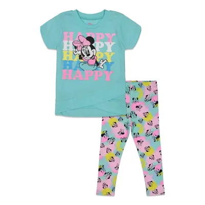 Disney Minnie Mouse Little Girls Crossover Graphic T-Shirt & Leggings