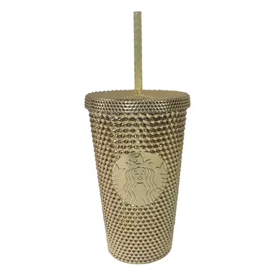 Starbucks Gold Studded Tumbler Fall Winter Holiday Bling oz - Grande