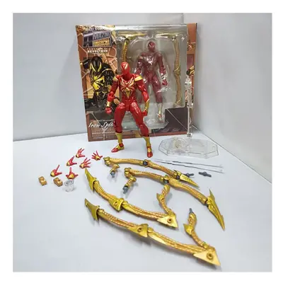 (Red) 14cm Kaiyodo Revoltech Amazing Yamaguchi Iron Spider-Man Action Figures Model Doll Collect