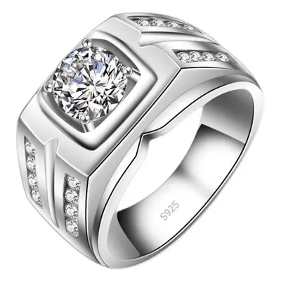 (as the picture, 12) Men Gorgeous Cubic Zirconia Rings Evening Party Noble Accessories Men &apos