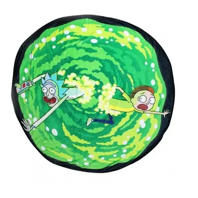 Rick & Morty Portal Shaped Throw Blanket, Black & Green