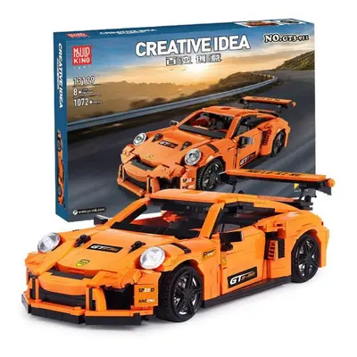 (orange) Mould King High-tech Car The Moc Orange Rs Racing Car Model Assembly Buidling Blocks Ki