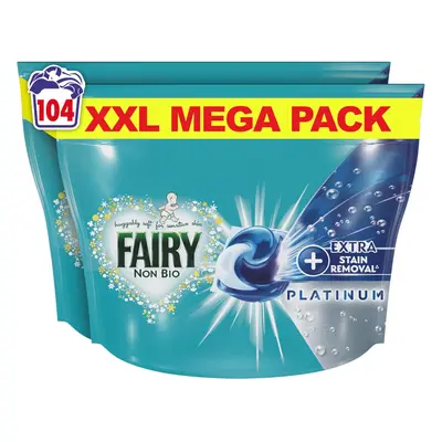 Fairy Platinum +Stain Remover Non Bio Pods for Sensitive Skin Wash