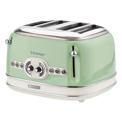 Ariete 0156/04 Retro Style Slice Toaster with Slice Control, Browning Levels and Removable Crumb