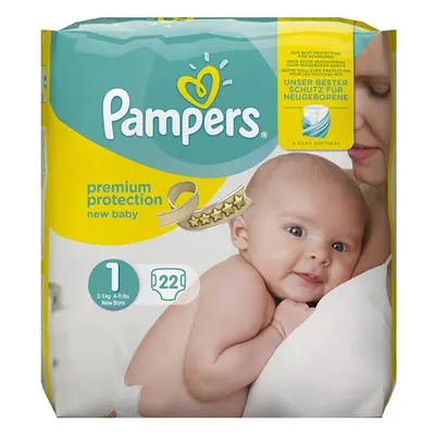 Premium Protection Pampers Size 1Â Newborn (2-5Â kg/4-11Â lb Carrying Pack, 4Â Pack (4Â Packs of