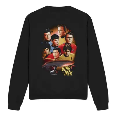 (S, Black) Star Trek Unisex Adult Heart of the Enterprise Sweatshirt