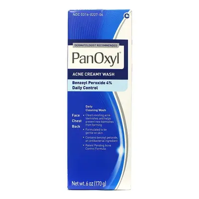 PanOxyl Acne Creamy Wash, 4% Benzoyl Peroxide (Pack of 2)