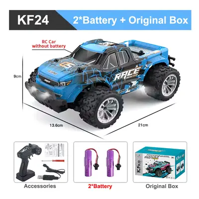 (KF24 2B Original Box) ZWN 1/20 KF24 RC Car With LED Light 2.4G Off-Road Remote Control Climbing