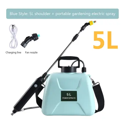 (Blue) Electric Sprayer Garden Automatic Atomization USB 2000mAh Plant Sprayer Bottle Sprinkler 