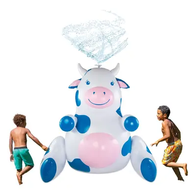 BigMouth Inc. Giant Inflatable Sitting Cow Sprinkler Fun Summer Backyard Water Games & Splash To