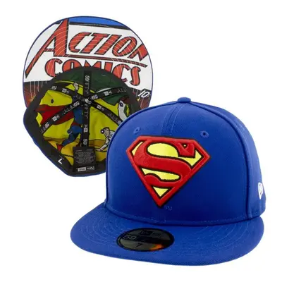 Superman 872207-77-8fitte Action Comics No.1 Underside Print Era Fifty Fitted Hat - 7.875 Fitted