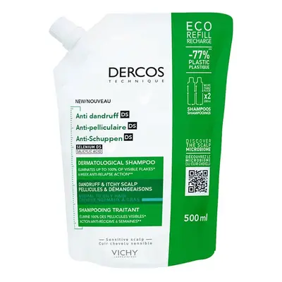 Vichy - Dercos Anti-Dandruff Normal to Oily Hair Shampoo ECO Refill ( nÃ¡plÅ ) - Å ampon proti 