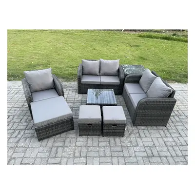 Fimous Piece Garden Furniture Sets Seater Outdoor Patio Furniture Set Weaving Wicker Rattan Sofa