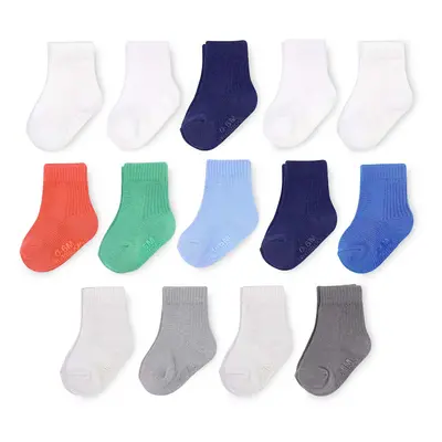 Fruit of the Loom Baby 14-Pack Grow & Fit Flex Zones Cotton Stretch Socks - Unisex Girls Boys Ye