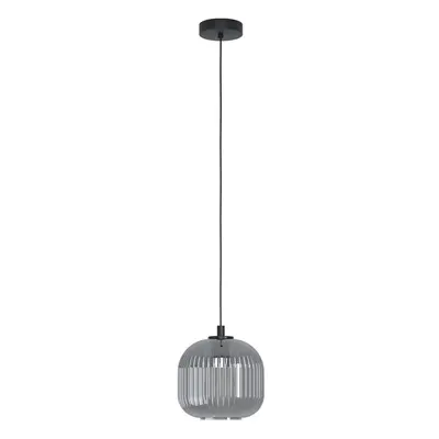 Pendant Light Black Shade Black Transparent Glass Vaporized Bulb E27 1x40W