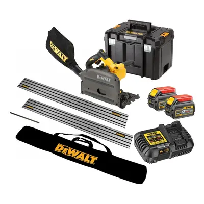 Dewalt DCS520T2 54v XR FLEXVOLT Cordless Plunge Saw - 2x6.0ah + Guide Rails ++