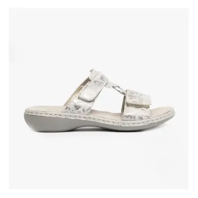 (UK / EU 37) Rieker 659X6-80 Womens Sandals Metallic