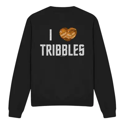 (M, Black) Star Trek Unisex Adult I Heart Tribbles Sweatshirt