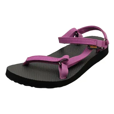 (8) Teva Original Universal Slim Womens Walking Sandals in Black Purple