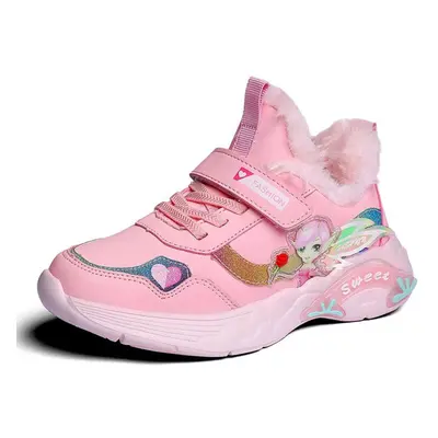 (pink, 30) Autumn And Winter New Style Children&apos;s Cotton Warm Sports Running Shoes High-top