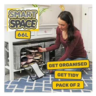 Smart Space 66L Storage Bins | Set of | Organize Your Space