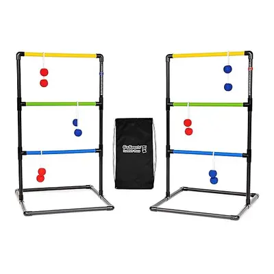 GoSports Ladder Toss Indoor & Outdoor Game Set with Soft Rubber Bolo Balls and Travel Carrying C