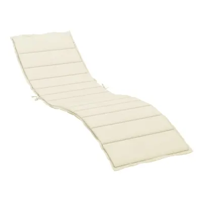 vidaXL Sun Lounger Cushion Cream 78.7""x23.6""x1.2"" Fabric