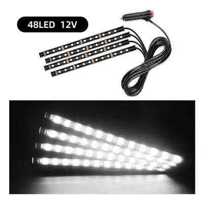 (48 LED White) Car Interior LED in1 or in 1Strip Atmosphere Decorative Ambient