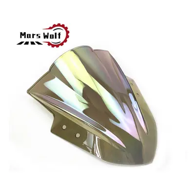 (Beige) Windshield WindScreen Double Bubble Motorcycle Wind Screen For KAWASAKI