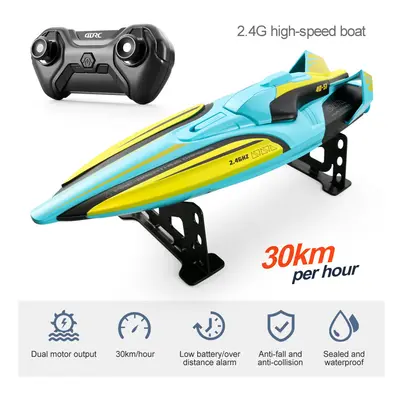 (s1 green) S1 2.4G Rc Boat Double motor Wireless Electric Long Endurance High Speed Racing Boat 