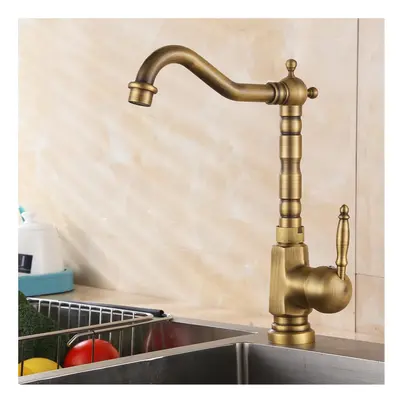 Bronze Antique Kitchen Tap Brass Swivel Kitchen Sink Tap