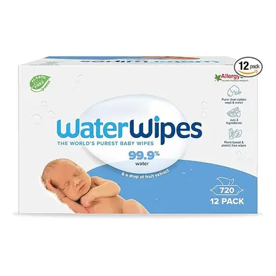 WaterWipes Original Biodegradable Baby Wipes, 99.9% Water Based Wet Wipes & Unscented for Sensit