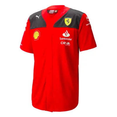 (M) Scuderia Ferrari Replica Baseball Jersey (Red)