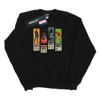 (XXL, Black) Marvel Mens Comic Strips Sweatshirt