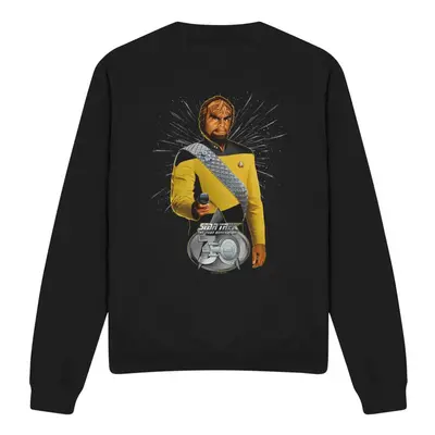 (M, Black) Star Trek Unisex Adult Worf Sweatshirt