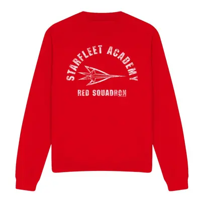 (S, Red) Star Trek Unisex Adult Red Squadron Sweatshirt