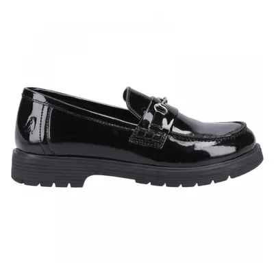 (7 (Adults'), Black) Lydia Patent Senior Black Girls Slip On School Shoes