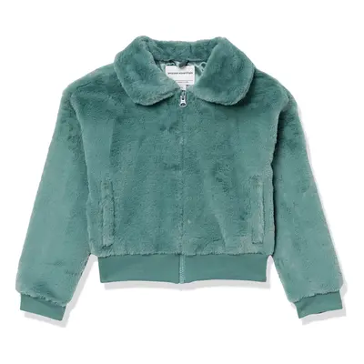 Amazon Essentials Toddler Girls' Faux Fur Jacket Green 3T