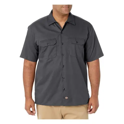 Dickies Men's Big-Tall Short-Sleeve Work Shirt Charcoal 3XT