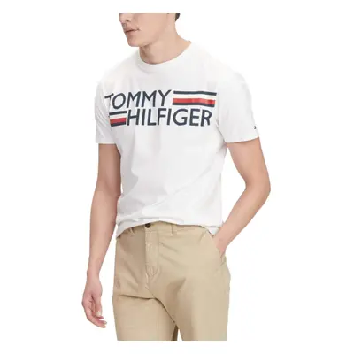 Tommy Hilfiger Men's Sport Short Sleeve Graphic T Shirt White LG