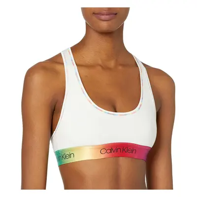 Calvin Klein Women's Modern Cotton Bralettes White Gradient Rainbow