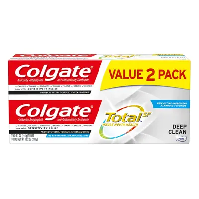 Colgate Total Toothpaste, Deep Clean, 5.1 ounce, Count