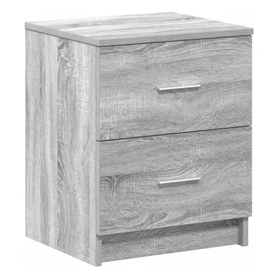 (grey sonoma, pcs) vidaXL Bedside Cabinet with Drawers Nightstand Bed Side Table