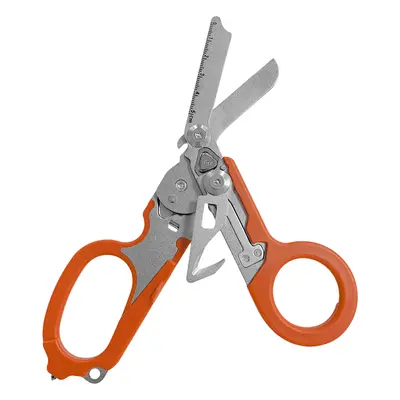 (Orange) Multifunction Portable Emergency Shears with Lock Latch Tactical Folding Scissors Outdo