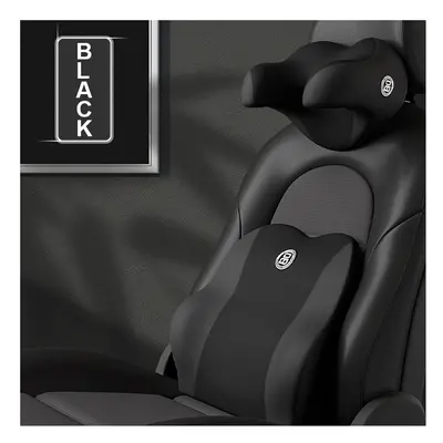 (black-1 Set) Universal car seat headrest Pillow Rest Memory Foam car Head neck pillow