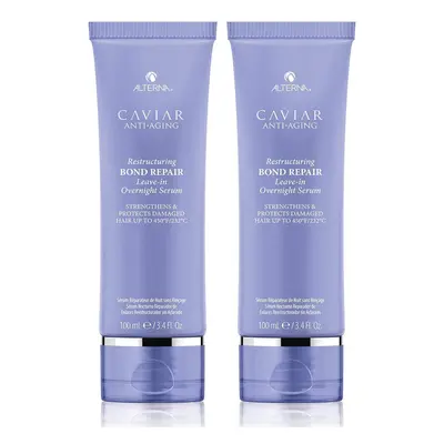 Alterna Caviar Anti-Aging Restructuring Bond Repair Leave-in Overnight Serum 3.4-Ounce (2-Pack)