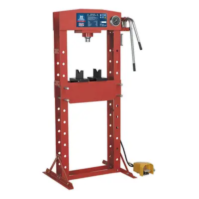 30 Tonne Floor Type Air Hydraulic Press - Sliding Ram Assembly - Foot Pedal