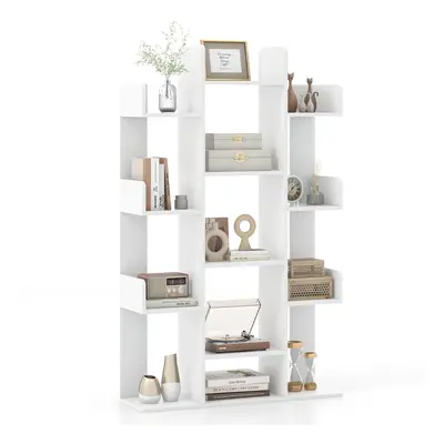 Tree Bookshelf Display Cube Shelf Corner Books Storage Organizer White