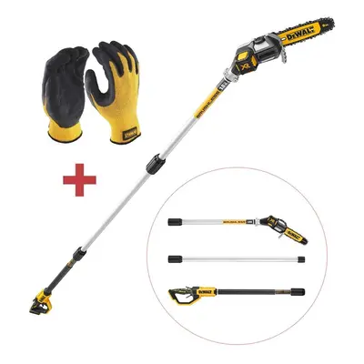 Dewalt DCMPS567N 18v XR Brushless Pole Saw Chainsaw Pruner Split Shaft + Gloves